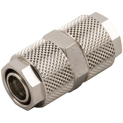 RS PRO Push-in Fitting, Push In 4 mm to Push In 4 mm, Tube-to-Tube Connection Style