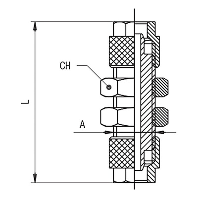 RS PRO Stud Fitting, Push In 4 mm to Push In 4 mm, Tube-to-Tube Connection Style