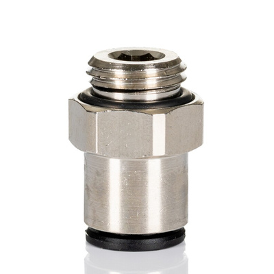 Legris LF3000 Series Straight Threaded Adaptor, G 1/4 Male to Push In 8 mm, Threaded-to-Tube Connection Style