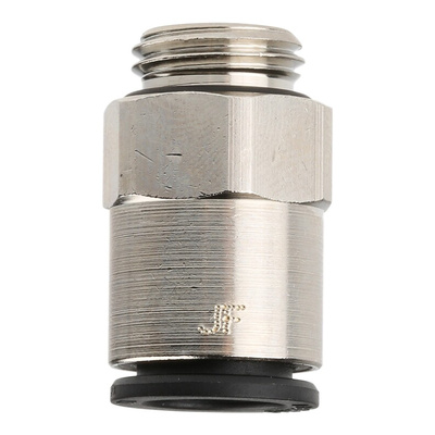 Legris LF3000 Series Straight Threaded Adaptor, G 1/4 Male to Push In 10 mm, Threaded-to-Tube Connection Style