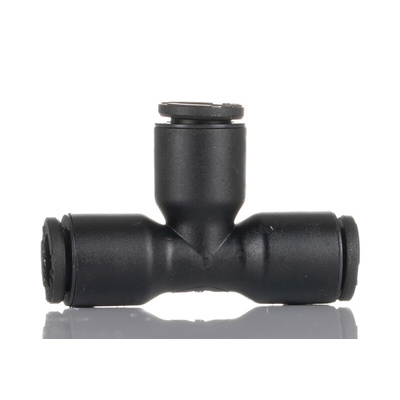 Legris LF3000 Series Tee Tube-to-Tube Adaptor Push In 8 mm, Push In 8 mm to Push In 8 mm, Tube-to-Tube Connection Style