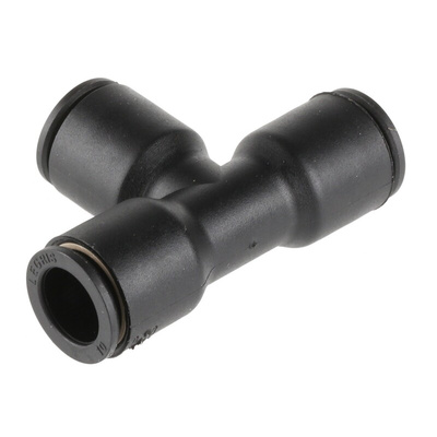 Legris LF3000 Series Tee Tube-to-Tube Adaptor Push In 10 mm, Push In 10 mm to Push In 10 mm, Tube-to-Tube Connection