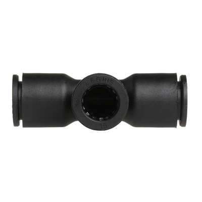 Legris LF3000 Series Tee Tube-to-Tube Adaptor Push In 10 mm, Push In 10 mm to Push In 10 mm, Tube-to-Tube Connection