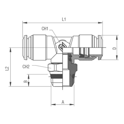 RS PRO Push-in Fitting, Push In 8 mm to Push In 8 mm, Threaded-to-Tube Connection Style