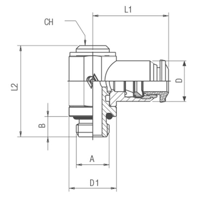 RS PRO 57550 Series Push-in Fitting to Push In 8 mm, Threaded-to-Tube Connection Style