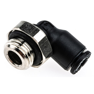 Legris LF3000 Series Elbow Threaded Adaptor, G 1/8 Male to Push In 4 mm, Threaded-to-Tube Connection Style