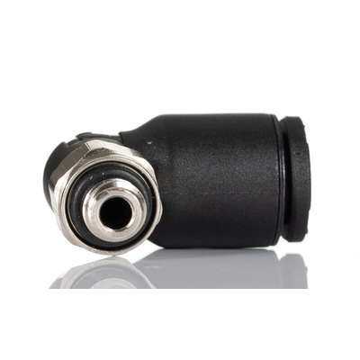 Legris LF3000 Series Elbow Threaded Adaptor, M5 Male to Push In 6 mm, Threaded-to-Tube Connection Style