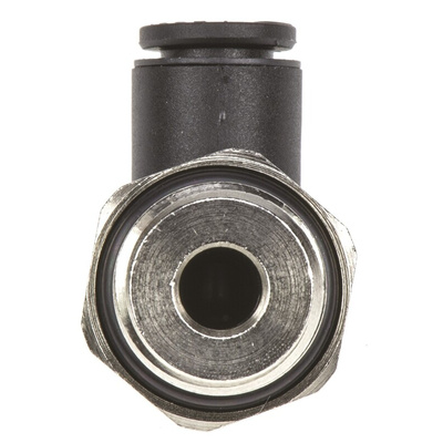 Legris LF3000 Series Elbow Threaded Adaptor, G 1/4 Male to Push In 6 mm, Threaded-to-Tube Connection Style