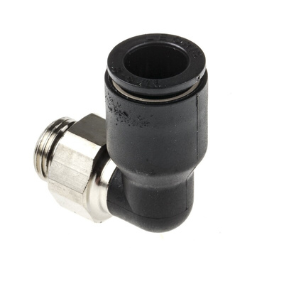 Legris LF3000 Series Elbow Threaded Adaptor, G 1/8 Male to Push In 8 mm, Threaded-to-Tube Connection Style