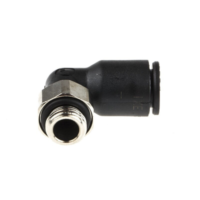 Legris LF3000 Series Elbow Threaded Adaptor, G 1/8 Male to Push In 8 mm, Threaded-to-Tube Connection Style