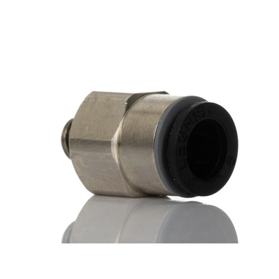 Legris LF3000 Series Straight Threaded Adaptor, M5 Male to Push In 6 mm, Threaded-to-Tube Connection Style