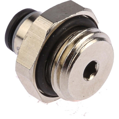 Legris LF3000 Series Straight Threaded Adaptor, G 1/4 Male to Push In 4 mm, Threaded-to-Tube Connection Style