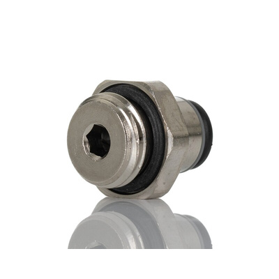 Legris LF3000 Series Straight Threaded Adaptor, G 1/4 Male to Push In 6 mm, Threaded-to-Tube Connection Style