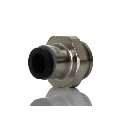Legris LF3000 Series Straight Threaded Adaptor, G 1/4 Male to Push In 6 mm, Threaded-to-Tube Connection Style