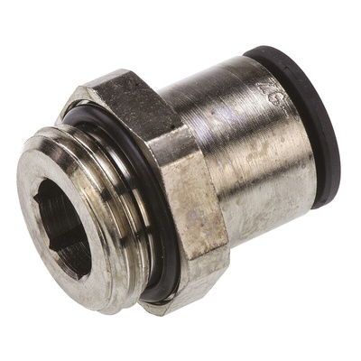 Legris LF3000 Series Straight Threaded Adaptor, G 1/2 Male to Push In 12 mm, Threaded-to-Tube Connection Style