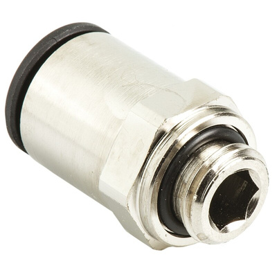 Legris LF3000 Series Straight Threaded Adaptor, G 1/4 Male to Push In 12 mm, Threaded-to-Tube Connection Style