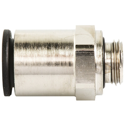 Legris LF3000 Series Straight Threaded Adaptor, G 1/4 Male to Push In 12 mm, Threaded-to-Tube Connection Style