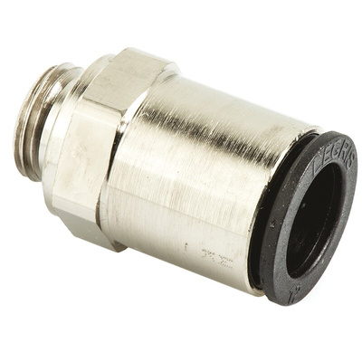 Legris LF3000 Series Straight Threaded Adaptor, G 1/4 Male to Push In 12 mm, Threaded-to-Tube Connection Style