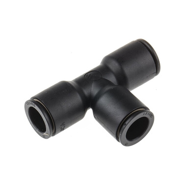 Legris LF3000 Series Tee Tube-to-Tube Adaptor Push In 12 mm, Push In 12 mm to Push In 12 mm, Tube-to-Tube Connection