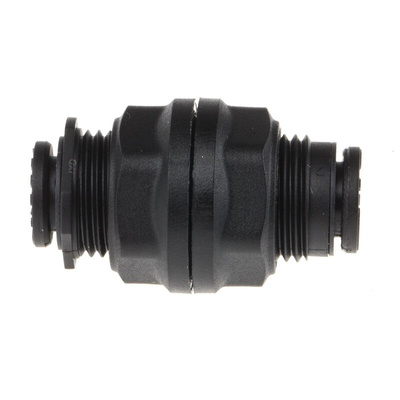 Legris LF3000 Series Bulkhead Tube-to-Tube Adaptor, Push In 6 mm to Push In 6 mm, Tube-to-Tube Connection Style