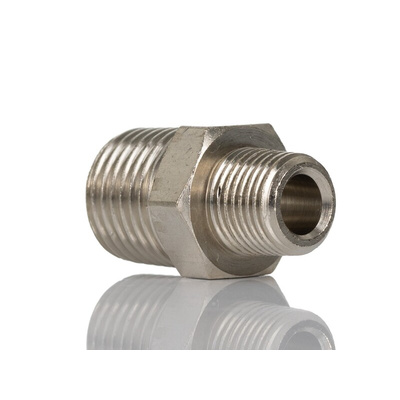 Legris LF3000 Series Straight Threaded Adaptor, R 1/8 Male to R 1/4 Male, Threaded Connection Style