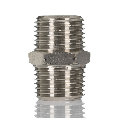 Legris LF3000 Series Straight Threaded Adaptor, R 1/2 Male to R 1/2 Male, Threaded Connection Style
