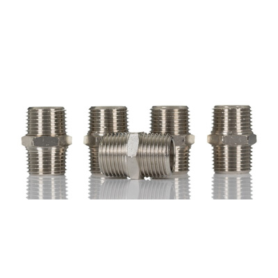 Legris LF3000 Series Straight Threaded Adaptor, R 1/2 Male to R 1/2 Male, Threaded Connection Style