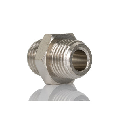 Legris LF3000 Series Straight Threaded Adaptor, G 1/4 Male to G 1/4 Male, Threaded Connection Style