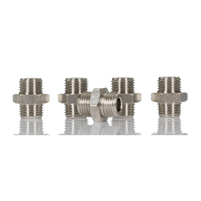 Legris LF3000 Series Straight Threaded Adaptor, G 1/4 Male to G 1/4 Male, Threaded Connection Style