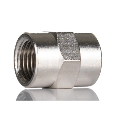 Legris LF3000 Series Straight Threaded Adaptor, G 1/4 Female to G 1/4 Female, Threaded Connection Style