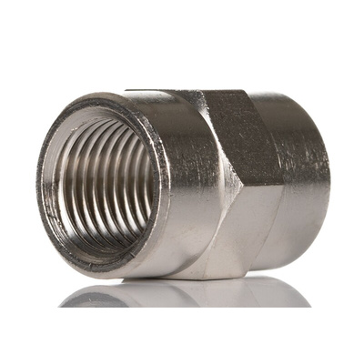 Legris LF3000 Series Straight Threaded Adaptor, G 1/4 Female to G 1/4 Female, Threaded Connection Style
