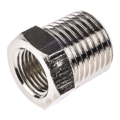 Legris LF3000 Series Straight Threaded Adaptor, R 1/4 Male to G 1/8 Female, Threaded Connection Style