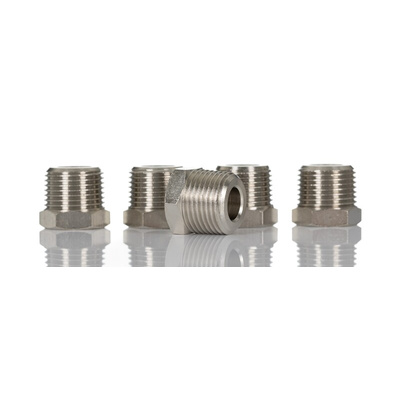 Legris LF3000 Series Straight Threaded Adaptor, R 3/8 Male to G 1/4 Female, Threaded Connection Style