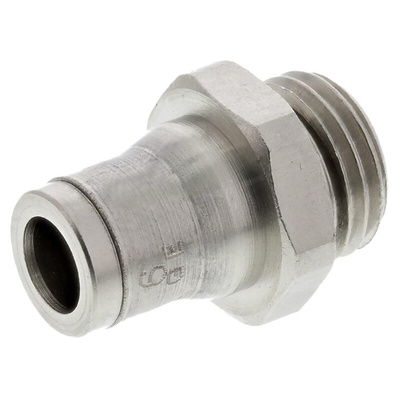 Legris LF3600 Series Straight Threaded Adaptor, G 1/4 Male to Push In 6 mm, Threaded-to-Tube Connection Style