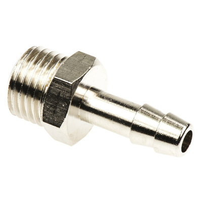 Legris LF3000 Series Straight Threaded Adaptor, G 1/4 Male to Push In 6 mm, Threaded-to-Tube Connection Style