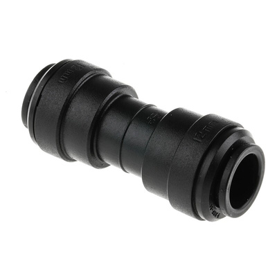 John Guest PM Series Straight Tube-to-Tube Adaptor, Push In 12 mm to Push In 12 mm, Tube-to-Tube Connection Style