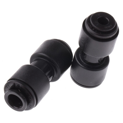 John Guest PM Series Reducer Nipple, Push In 6 mm to Push In 4 mm, Tube-to-Tube Connection Style