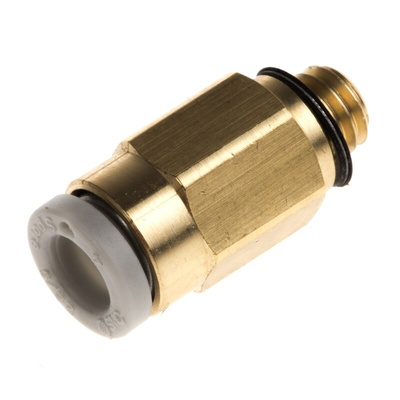 SMC KQ2 Series Straight Threaded Adaptor, M5 Male to Push In 4 mm, Threaded-to-Tube Connection Style