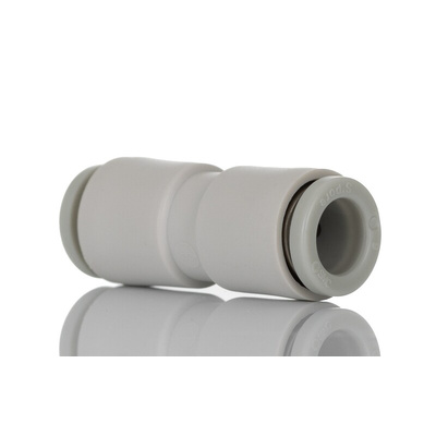 SMC KQ2 Series Straight Tube-to-Tube Adaptor, Push In 6 mm to Push In 6 mm, Tube-to-Tube Connection Style