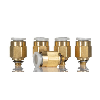 SMC KQ2 Series Straight Threaded Adaptor, M5 Male to Push In 6 mm, Threaded-to-Tube Connection Style