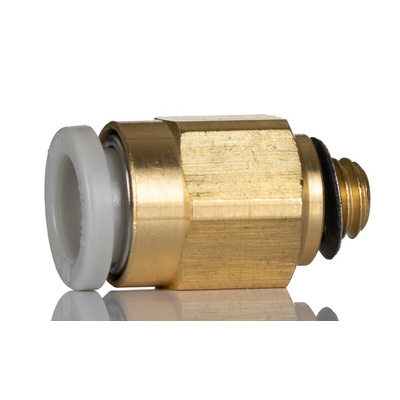 SMC KQ2 Series Straight Threaded Adaptor, M6 Male to Push In 6 mm, Threaded-to-Tube Connection Style