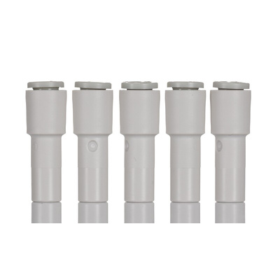 SMC KQ2 Series Straight Tube-to-Tube Adaptor, Push In 4 mm to Push In 6 mm, Tube-to-Tube Connection Style