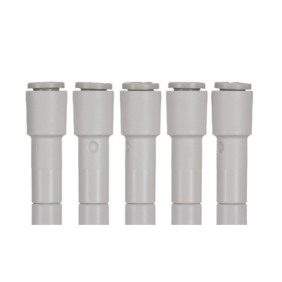 SMC KQ2 Series Straight Tube-to-Tube Adaptor, Push In 6 mm to Push In 8 mm, Tube-to-Tube Connection Style