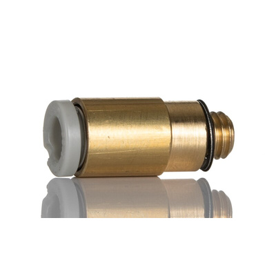 SMC KQ2 Series Straight Threaded Adaptor, M5 Male to Push In 4 mm, Threaded-to-Tube Connection Style