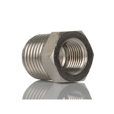 SMC Straight Threaded Adaptor, R 1/4 Male to R 1/8 Female, Threaded Connection Style