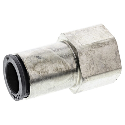 Legris LF3000 Series Straight Threaded Adaptor, G 3/8 Female to Push In 10 mm, Threaded-to-Tube Connection Style