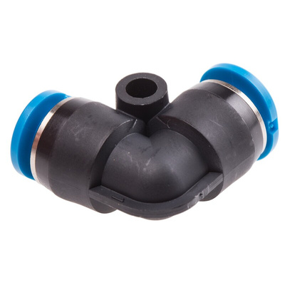 Festo QSL Series Elbow Tube-toTube Adaptor, Push In 6 mm to Push In 6 mm, Tube-to-Tube Connection Style, 153345