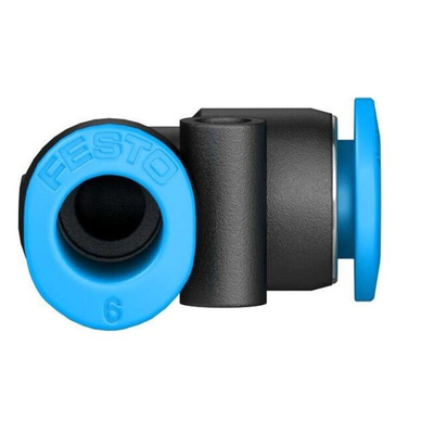 Festo QSL Series Elbow Tube-toTube Adaptor, Push In 6 mm to Push In 6 mm, Tube-to-Tube Connection Style, 153345