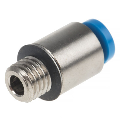 Festo QS Series Straight Threaded Adaptor, M7 Male to Push In 4 mm, Threaded-to-Tube Connection Style, 153319