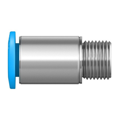 Festo QS Series Straight Threaded Adaptor, M7 Male to Push In 6 mm, Threaded-to-Tube Connection Style, 153321
